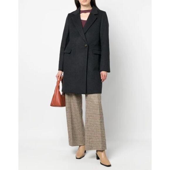 Scotch & Soda Amsterdam Wool Blend Mid Length Charcoal Coat NEW Size Medium